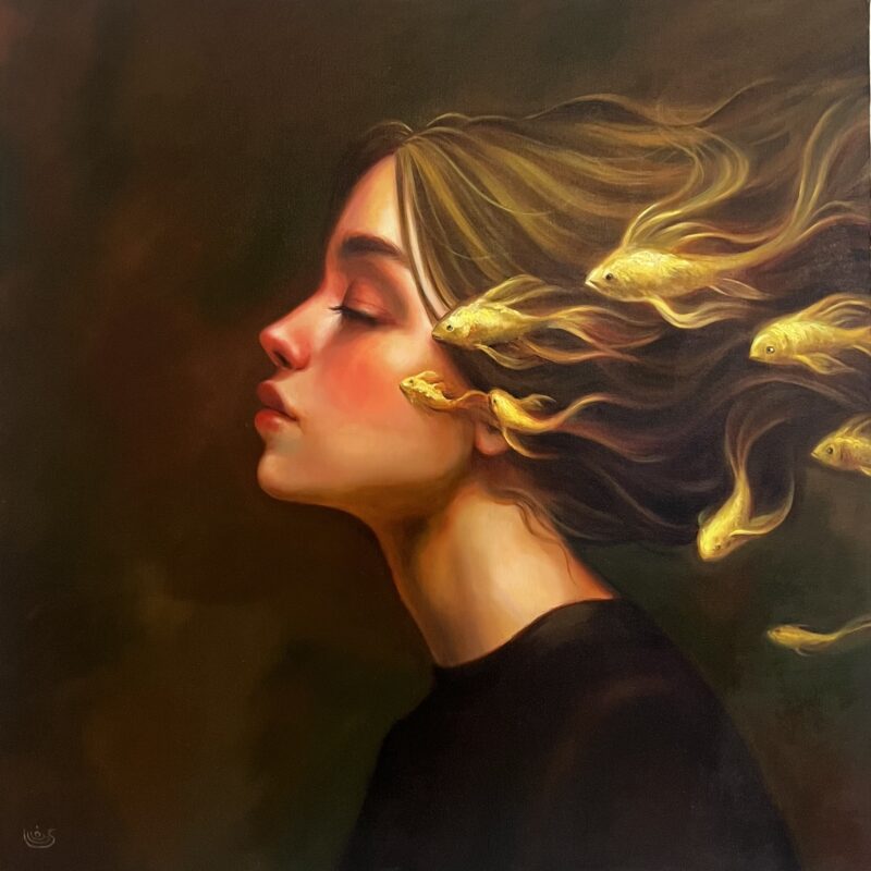 نقاشی رنگ روغن«رها»