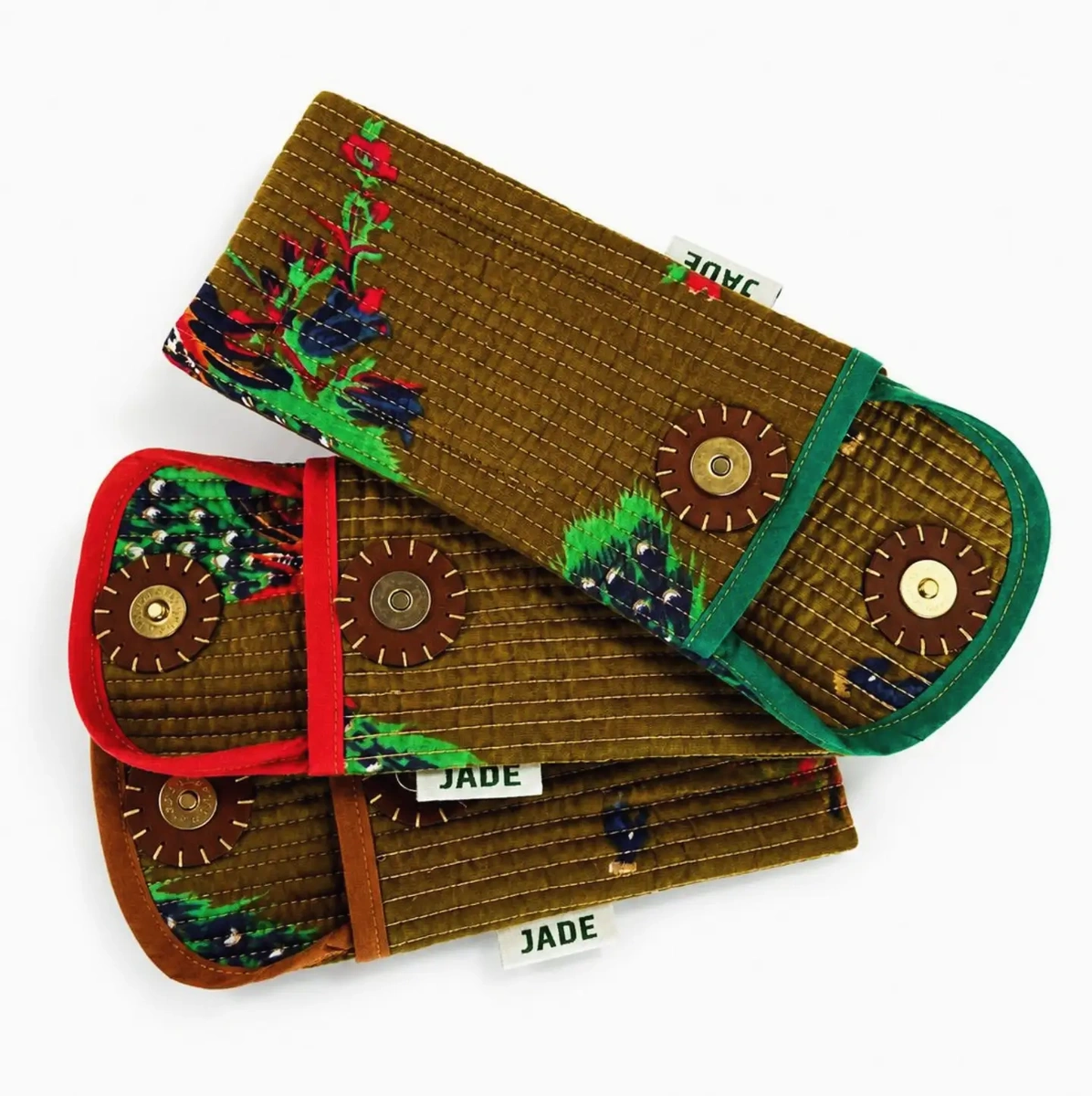 کیف عینک و جاکارتی طاووس